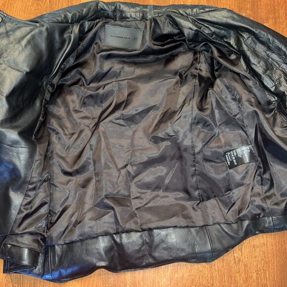 Alexander Wang x H&M Womens Jacket 2 Black Leather Moto Quilted - Picture 2 of 7